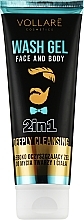 Face & Body Cleansing Gel - Vollare Face & Body Wash Gel 2in1 Deeply Cleansing Men — photo N1