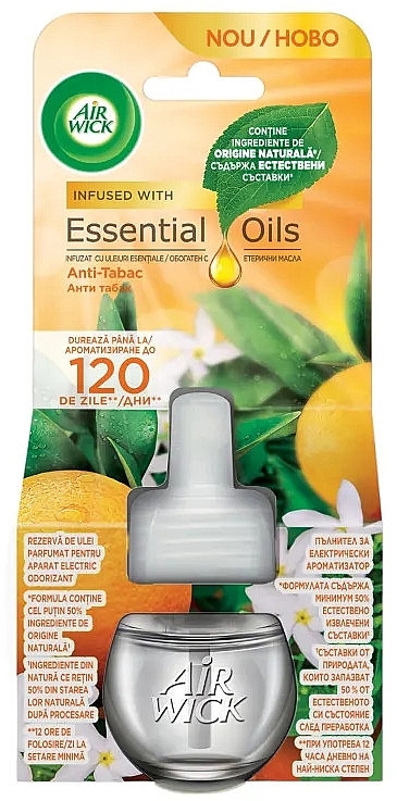 Air Freshener Refill  'Anti-Tobacco. Citrus' - Air Wick Essential Oils Electric Citrus — photo N1