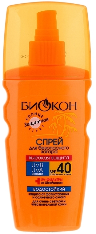Safe Tan Spray "High Protection" SPF40 - Biokon — photo N1