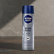 Men Antiperspirant Deodorant Spray "Silver Protection" - NIVEA Deodorant Silver Protect For Men — photo N3