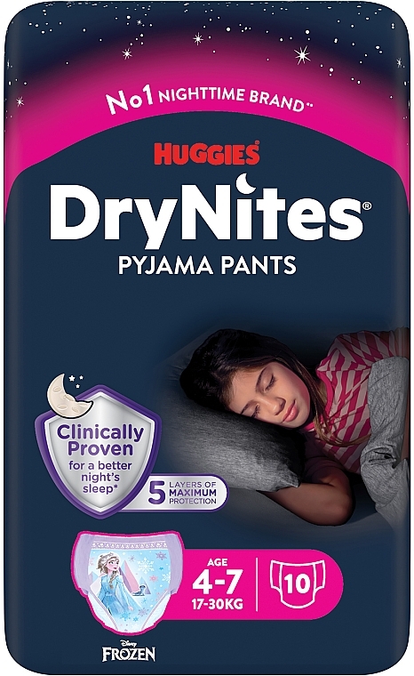 Dry Nights Diaper Panties, 17-30 kg, 10 pcs. - Huggies — photo N2