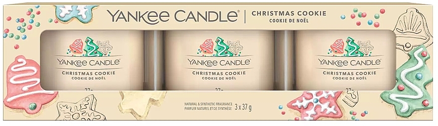 Scented Mini Candle in Jar - Yankee Candle Christmas Cookie Filled Votive — photo N2