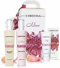 Fragrances, Perfumes, Cosmetics Set - Christina Muse (gommage/75ml + cleanser/250ml + b/oil/250ml)