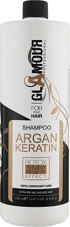 Shampoo with Keratin for Dry and Damaged Hair - Erreelle Italia Glamour Professional Shampoo Argan Keratin — photo N3