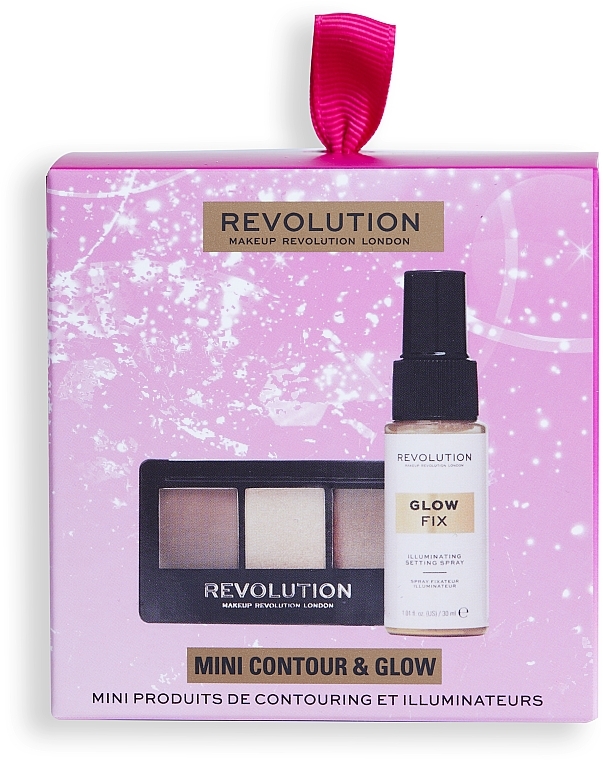 Set, 2 products - Makeup Revolution Mini Contour & Glow Gift Set — photo N1