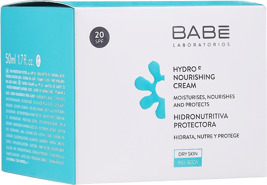 Moisturizing Nourishing Cream SPF 20 - Babe Laboratorios Hydro Nourishing Cream — photo N1