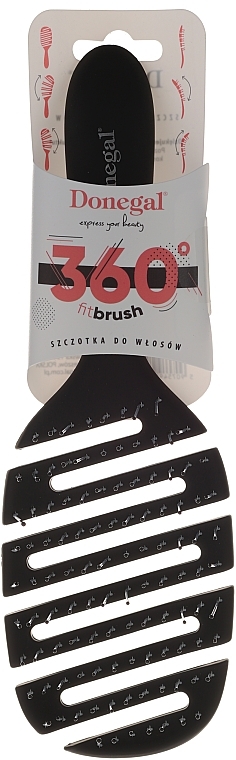 Hair Brush 1262, black - Donegal Fit Brush — photo N1