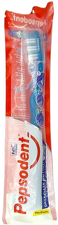 Medium Toothbrush, Dark Blue - Pepsodent Daily Clean Action — photo N1