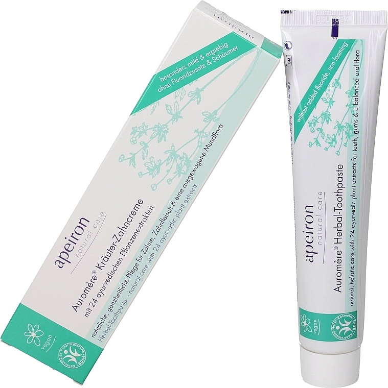 Toothpaste with 24 Herbal Extracts - Apeiron Auromere Herbal Toothpaste — photo N1
