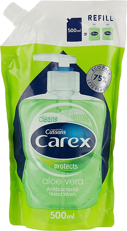 Antibacterial Liquid Soap "Aloe Vera" - Carex Aloe Vera Hand Wash (Refill) — photo N1