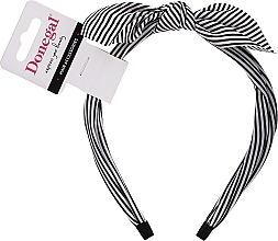 Fragrances, Perfumes, Cosmetics Hair Hoop with Decorative Knot, FA-5618, striped black-white - Donegal