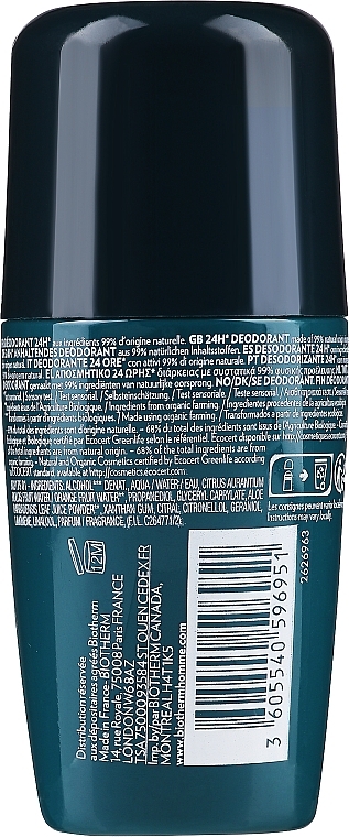 Deodorant - Biotherm Homme Bio Day Control Deodorant Natural Protect — photo N2