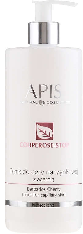 Soft Anti-Couperose Face Tonic with Acerola Extract - Apis Professional Couperose-Stop Barbados Cherry Tonner — photo N1