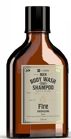 Fire Body, Hair & Beard Wash - HiSkin Men Body Wash Gel And Shampoo — photo N2