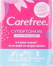 Fragrances, Perfumes, Cosmetics Daily Liners in Individual Envelopes, 20pcs - Carefree Flexi Comfort with Fresh Scent