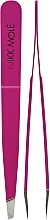 2 Purple Tweezers Set in Case - Nikk Mole  — photo N2