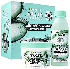 Set - Garnier Fructis Hair Food Aloe Vera (h/mask/390ml + h/shm/350ml) — photo N1