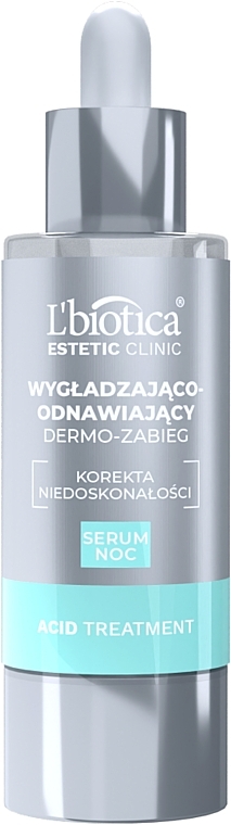 Smoothing and Renewing Night Serum - L'biotica Estetic Clinic Acid Treatment — photo N1