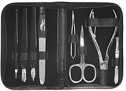 Fragrances, Perfumes, Cosmetics 8-Piece Manicure Set, 00816, black - Erlinda Solingen Top Grain Manicure Set