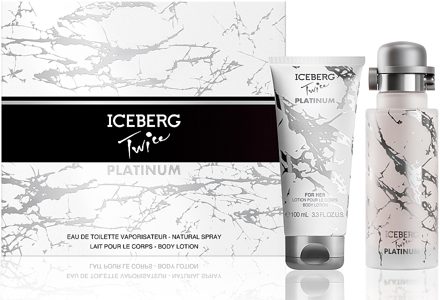 Iceberg Twice Platinum - Set (edt/125ml + b/lot/100ml) — photo N1