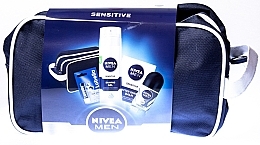 Fragrances, Perfumes, Cosmetics Set - NIVEA Men Sensitive Care 2017 (deo/50ml + asb/100ml + shav/gel/200ml + lip/balm/4,8g)