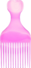 Hair Comb "Afro", 60403, pink - Top Choice — photo N1