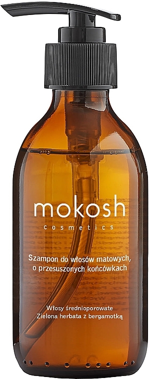 Green Tea & Bergamot Shampoo for Dull Hair with Dry Ends - Mokosh Cosmetics Shampoo For Dull Hair With Dry Ends Green Tea With Bergamot — photo N1