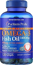 Omega-3, in gel capsules - Puritan's Pride Triple Strength Omega-3 Fish Oil 1400mg — photo N2