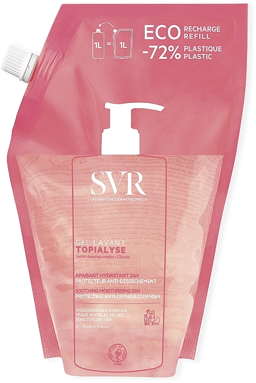 Delicate Soap-Free Cleansing Gel - SVR Topialyse Gel Lavant — photo N1