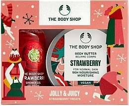 Fragrances, Perfumes, Cosmetics Body Care Set - The Body Shop Jolly & Juicy Strawberry Treats (sh/gel/60 ml + b/butter/50ml)