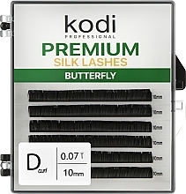 Fragrances, Perfumes, Cosmetics Butterfly Green D 0.07 False Eyelashes (6 rows: 10 mm) - Kodi Professional