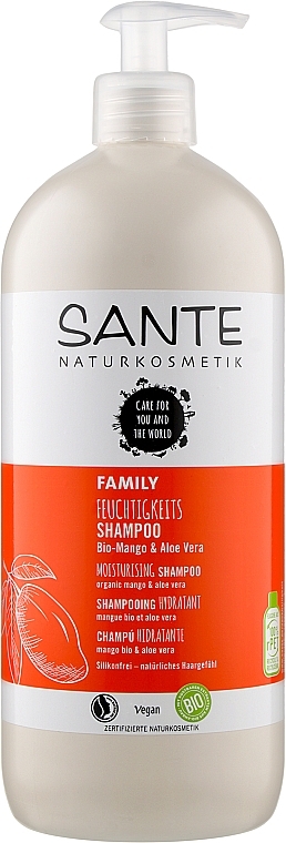 Moisturizing Bio Shampoo 'Mango & Aloe' - Sante Family Moisturising Shampoo — photo N3
