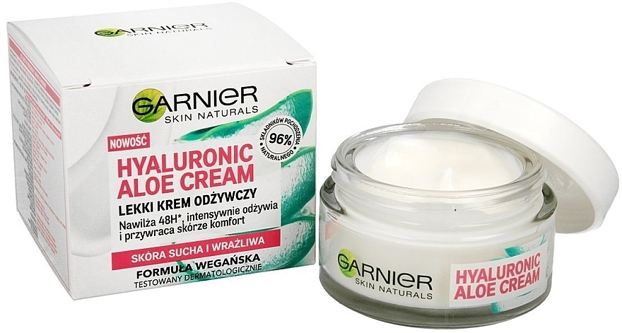 Moisturizing Hyaluronic Aloe Cream for Dry & Sensitive Skin - Garnier Skin Naturals — photo N1