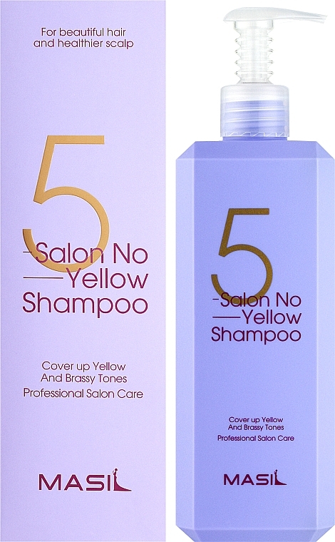 Anti-Yellow Shampoo - Masil 5 Salon No Yellow Shampoo — photo N2