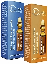 Fragrances, Perfumes, Cosmetics Set - In lab Medical Flash Effect Hyaluronic Acid + Vitamin C (ampoule/2 x 1.5ml)