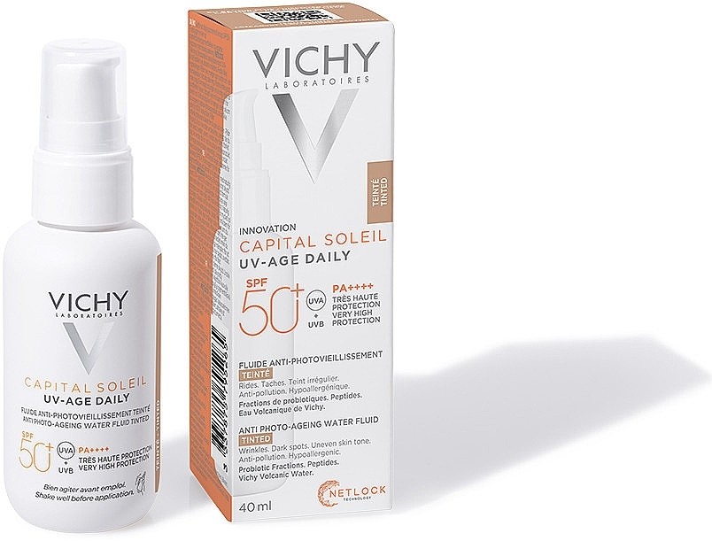 Anti-photoaging Face Weightless Sunscreen Fluid with a Universal Tinting Pigment, SPF 50+ - Vichy Capital Soleil UV-Age Daily — photo N7