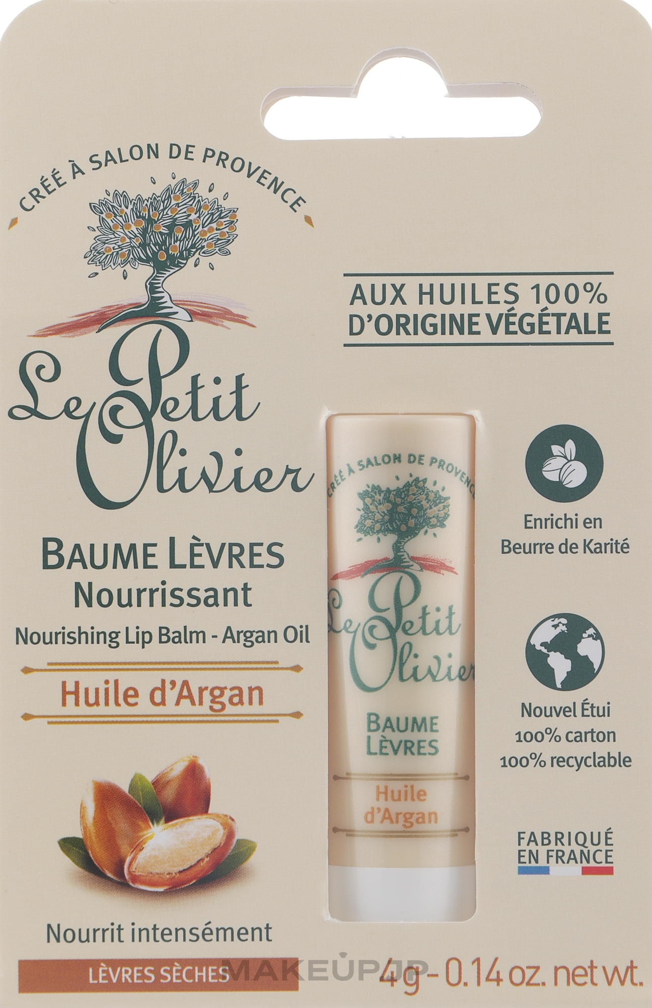 Anti-Aging Lip Balm with Argan Oil - Le Petit Olivier Face Care with Argan Oil Anti-Age Balm — photo 4 g