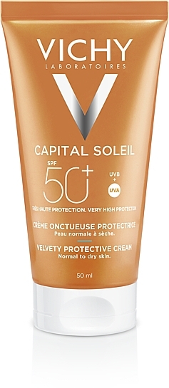 Triple Action Facial Sun Cream - Vichy Capital Soleil Creme SPF50 — photo N1