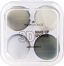 メイクスポンジ、4個、オリーブ＋グレー - Top Choice 3D Make-up Sponge	 — photo N2