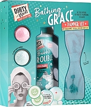 Fragrances, Perfumes, Cosmetics Set - Dirty Works Bathing Grace Pamper Set (buth/bubble/250ml + eye/pads/2pcs + bath/bomb/2x25g + head/band/1pcs)