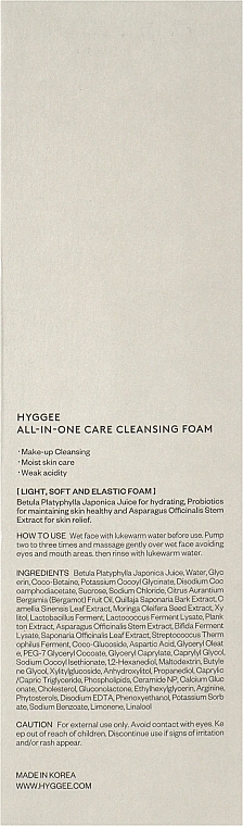 効果的で優しい洗浄のための泡 - Hyggee All-In-One Care Cleansing Foam — photo N3