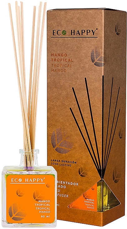 Tropical Mango Fragrance Diffuser - Eco Happy Tropical Mango Reed Diffuser — photo N1