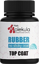 Fragrances, Perfumes, Cosmetics Rubber Top without Sticky Layer - Nails Molekula Top Coat Rubber No Sticky