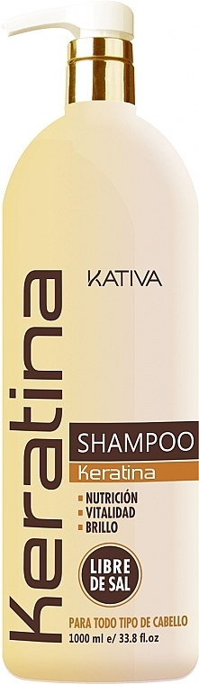 All Hair Types Kerating Strengthening Shampoo - Kativa Keratina Shampoo — photo N4