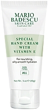 Fragrances, Perfumes, Cosmetics Vitamin E Hand Cream - Mario Badescu Special Hand Cream Vitamin E Tube