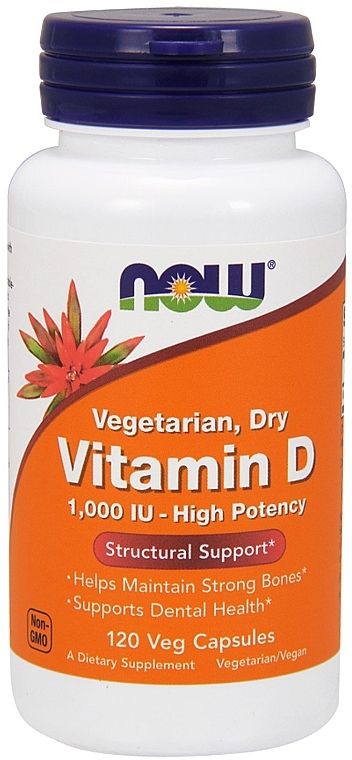 High Potency Vitamin D, capsules - Now Foods Vitamin D 1000 Iu High Potency Capsules — photo N1