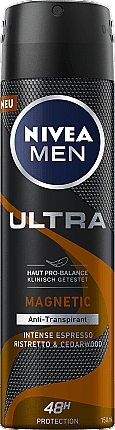 Deodorant - Nivea Men Ultra Magnetic Intense Espresso Spray — photo N1