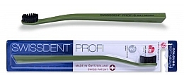 Fragrances, Perfumes, Cosmetics Toothbrush, soft-medium, green - SWISSDENT Profi Colours Soft-Medium Toothbrush Green&Black