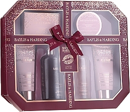 Fragrances, Perfumes, Cosmetics Set - Baylis & Harding Cranberry Martini Limited Edition Set (bath/milk/300ml + b/lot/130ml + sh/gel/130ml + sh/cr/300ml + salt/100g + soap/100g)