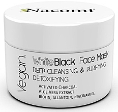 Fragrances, Perfumes, Cosmetics Activated Carbon Face Black-White Mask - Nacomi White & Black Face Mask 